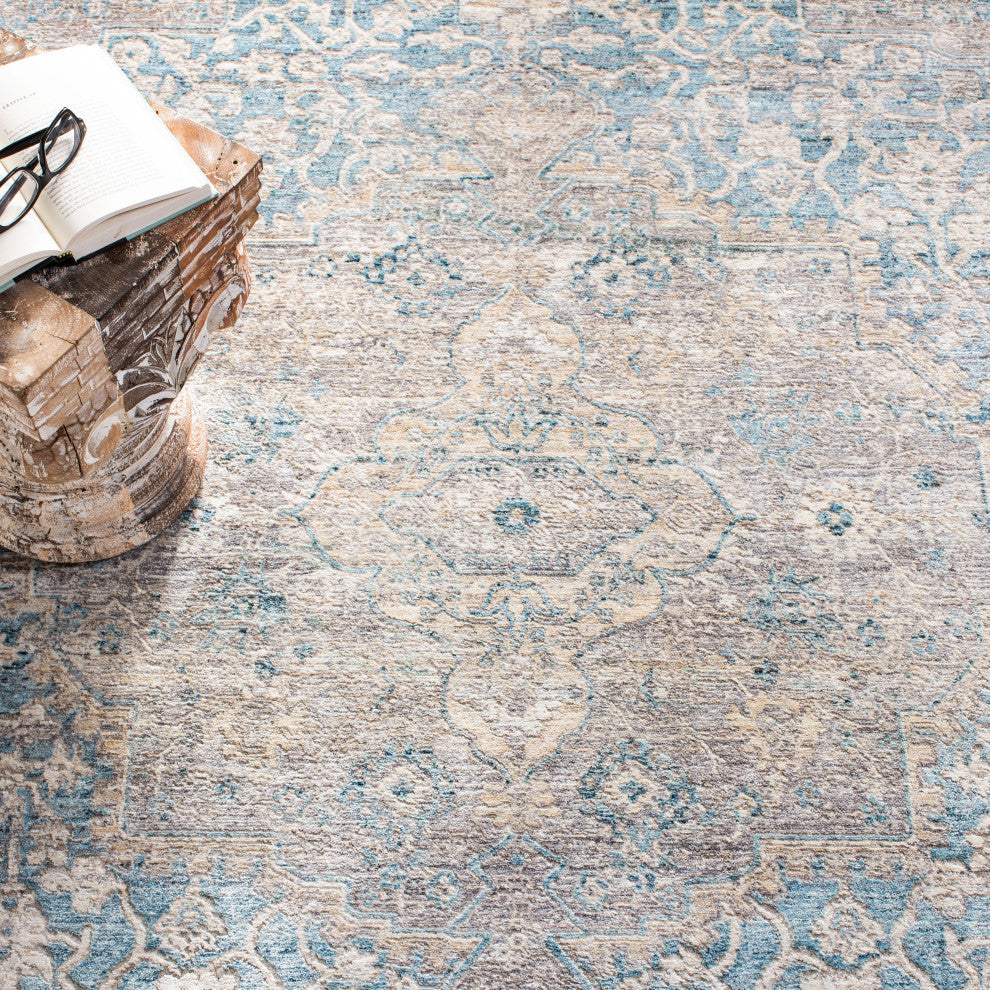 Safavieh Dream DRM412M Rug, Blue/Grey, 4' X 6'