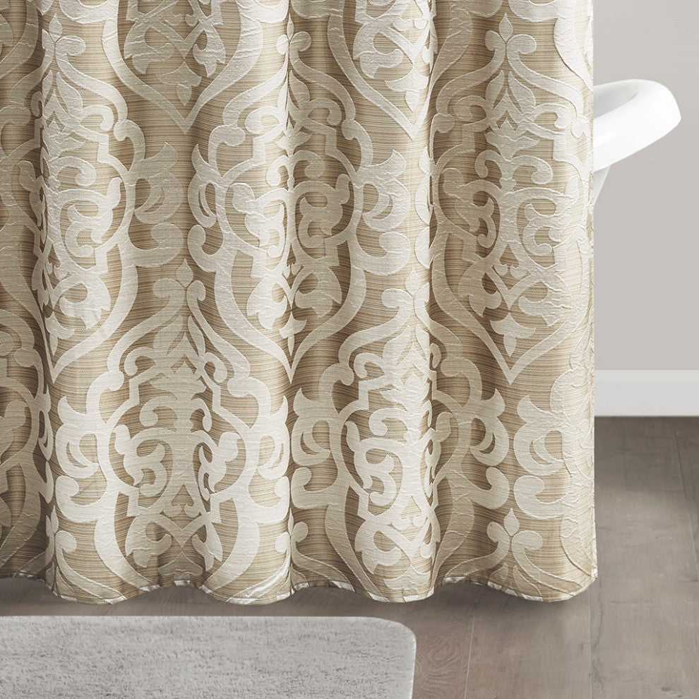 Madison Park Odette Jacquard Shower Curtain