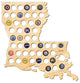 Louisiana Beer Cap Map