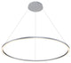 51" Tania LED Circular Chandelier, Adjustable Suspension Fixture, Silver