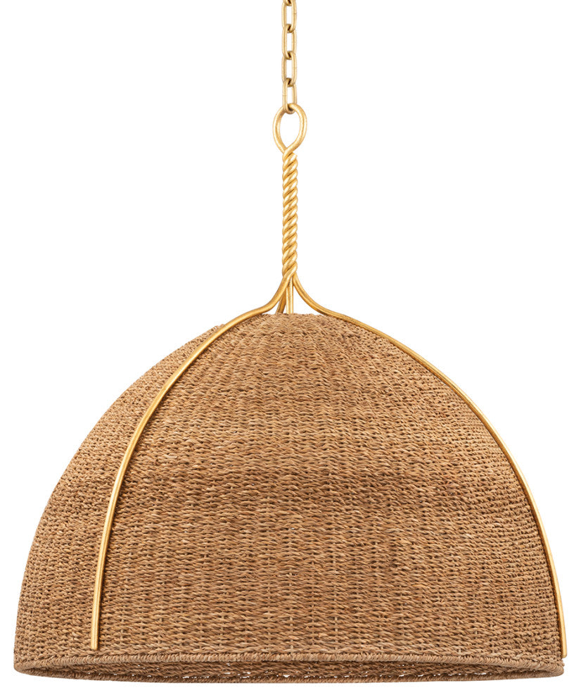Woodlawn 1-Light Pendant Vintage Gold Leaf