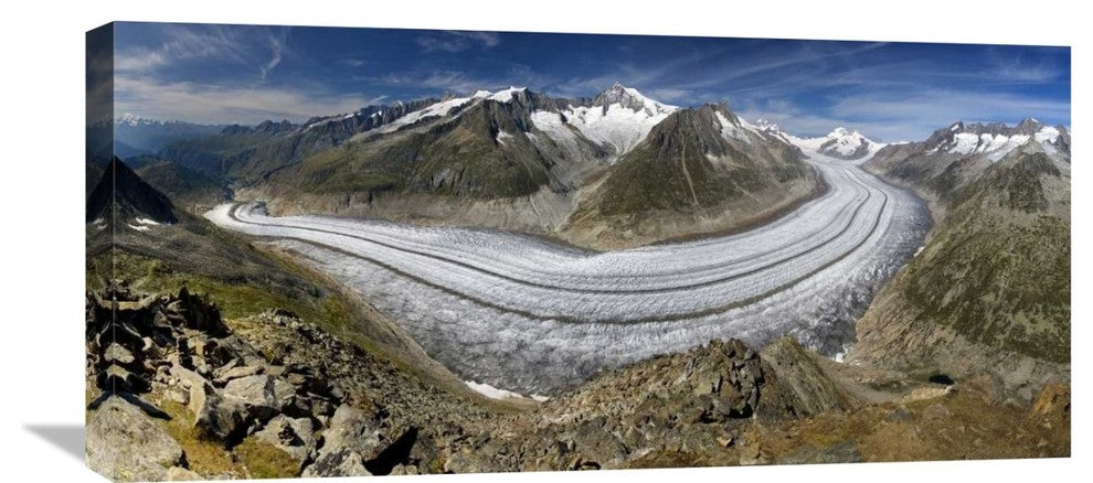 "Aletschgletscher" Stretched Canvas Giclee by Tomas Sereda, 30x14"