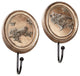 Antique Gold Bird Hook Pair