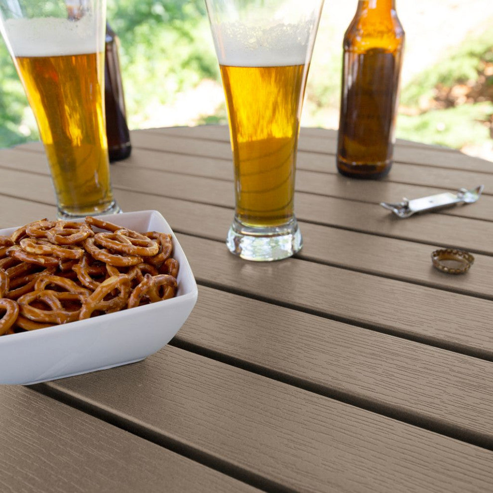 Round 30" Diameter Bar Dining Table, Woodland Brown