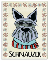 Whimsical Schnauzer Wearing Sweater Wall Plaque