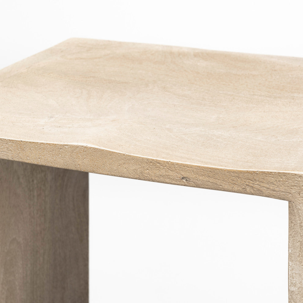 Aida Light Gray Solid Wood Counter Stool
