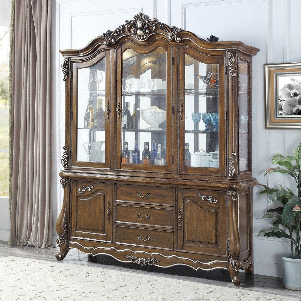 ACME Latisha Hutch and Buffet, Antique Oak Finish
