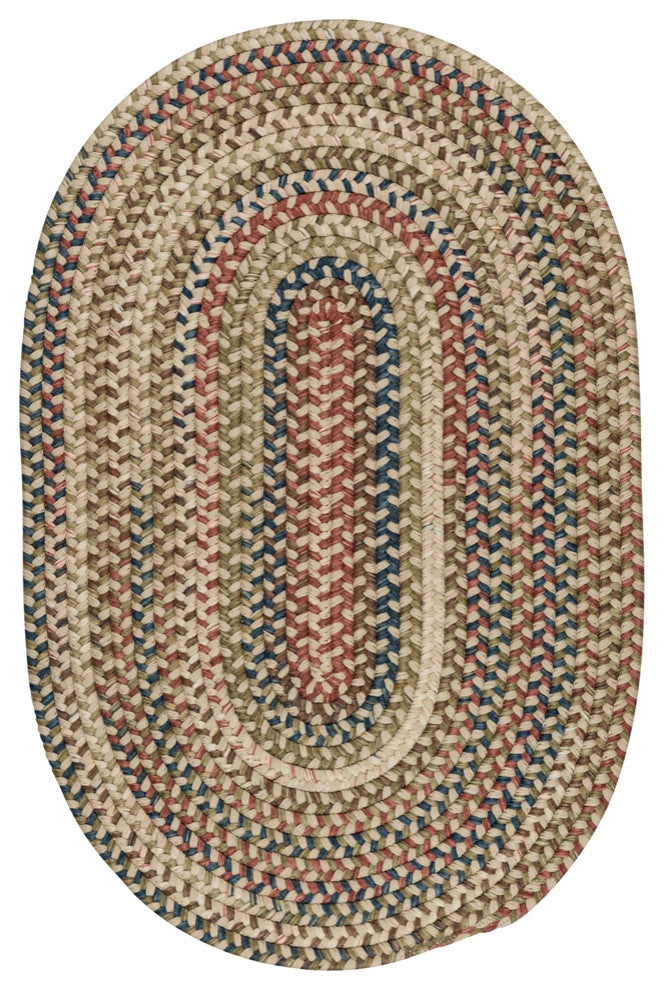 Colonial Mills Cedar Cove CV99 Natural Traditional Area Rug, Oval 8'x11'