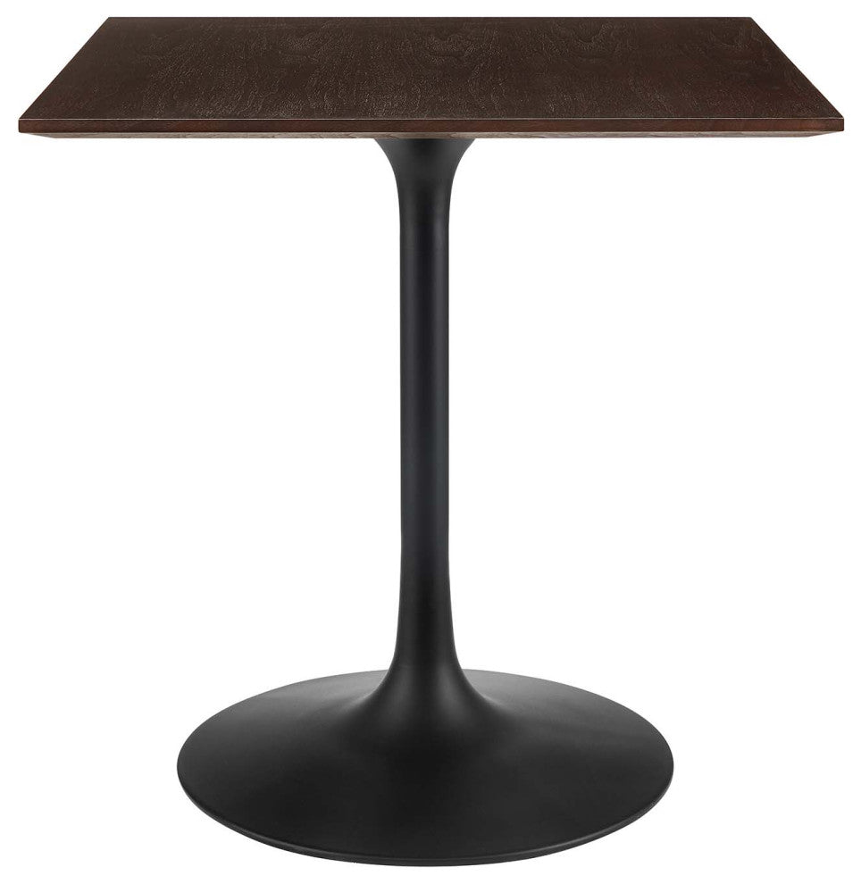 Lippa 28" Wood Square Dining Table EEI-4865-BLK-CHE