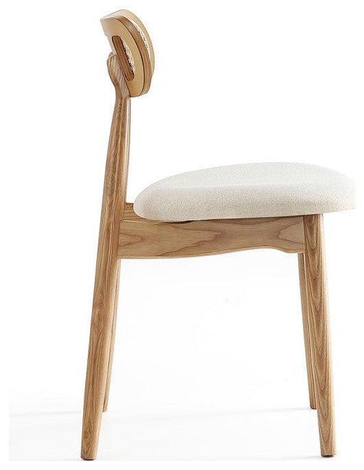Manhattan Comfort Colbert Dining Chair, Nature, Set of 4