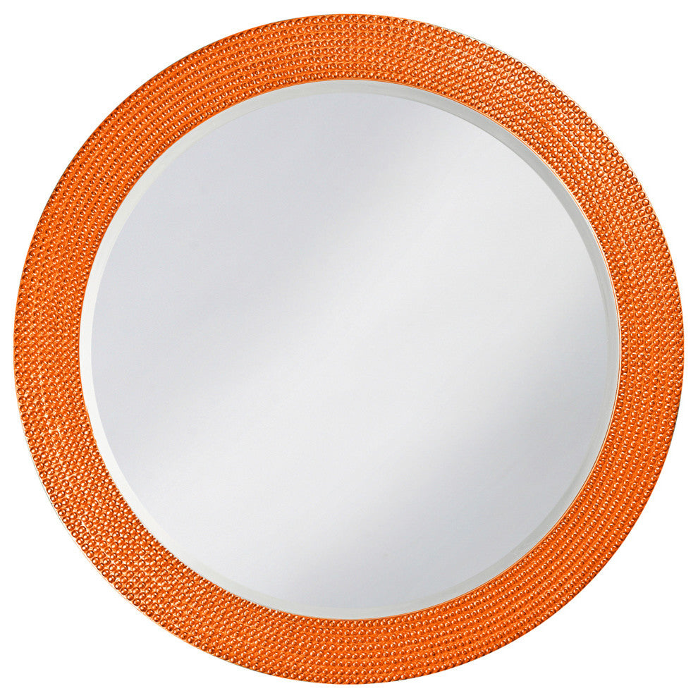 Lancelot Round Mirror, Orange