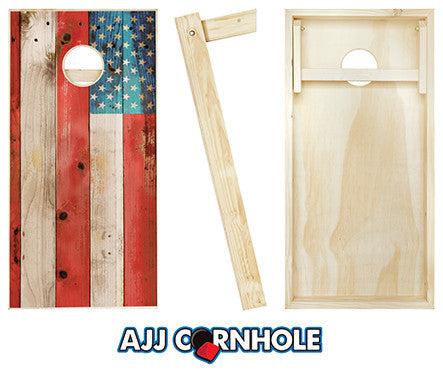 Distressed American Flag Cornhole Set