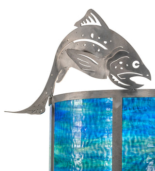14 Wide Leaping Trout Wall Sconce