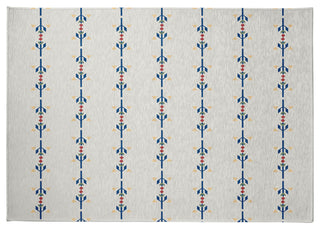 Jodhpur Stripe Spring Chenille Rug, Dark Cobalt Blue, 5'x7'