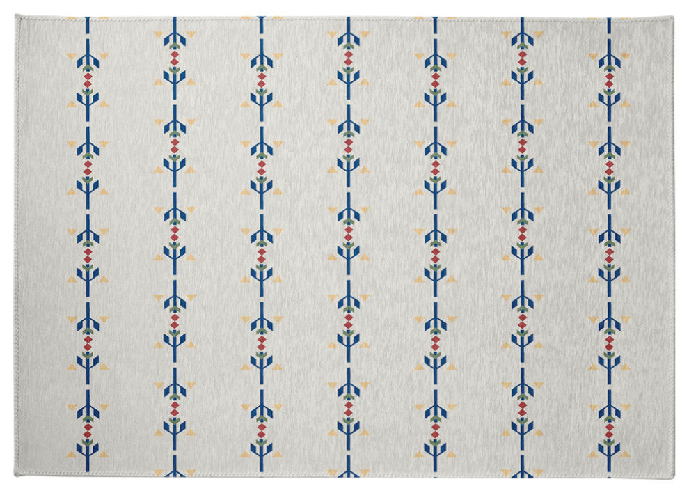 Jodhpur Stripe Spring Chenille Rug, Dark Cobalt Blue, 5'x7'