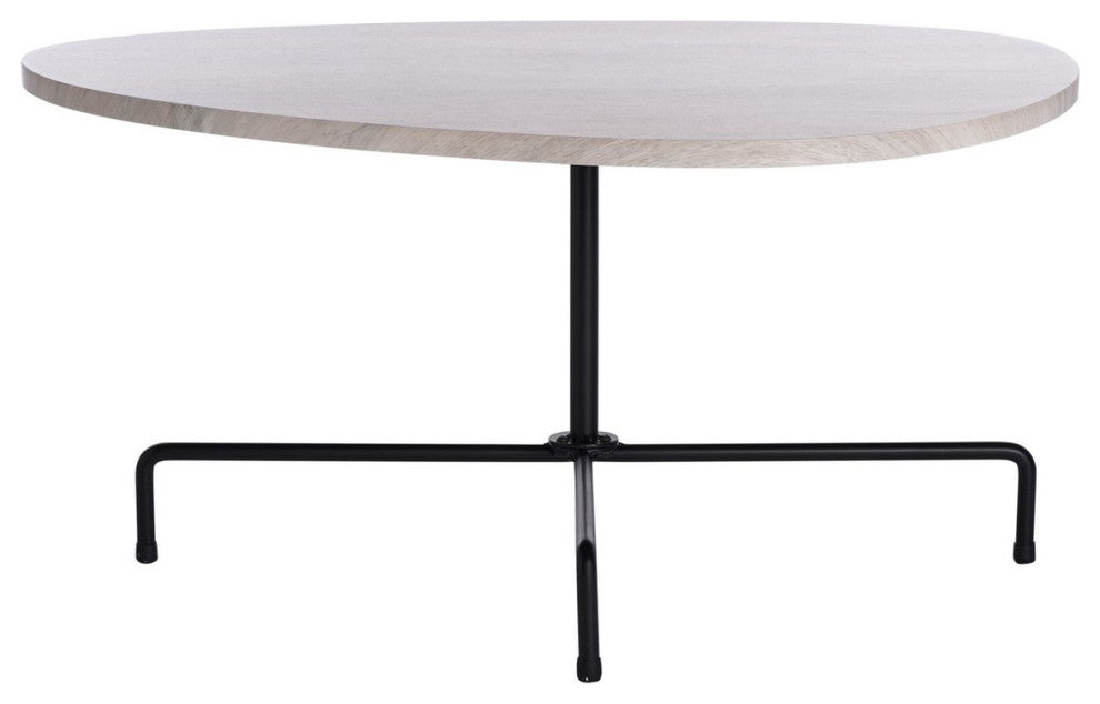 Safavieh Berlin Tripod Coffee Table, Light Grey Oak/Black