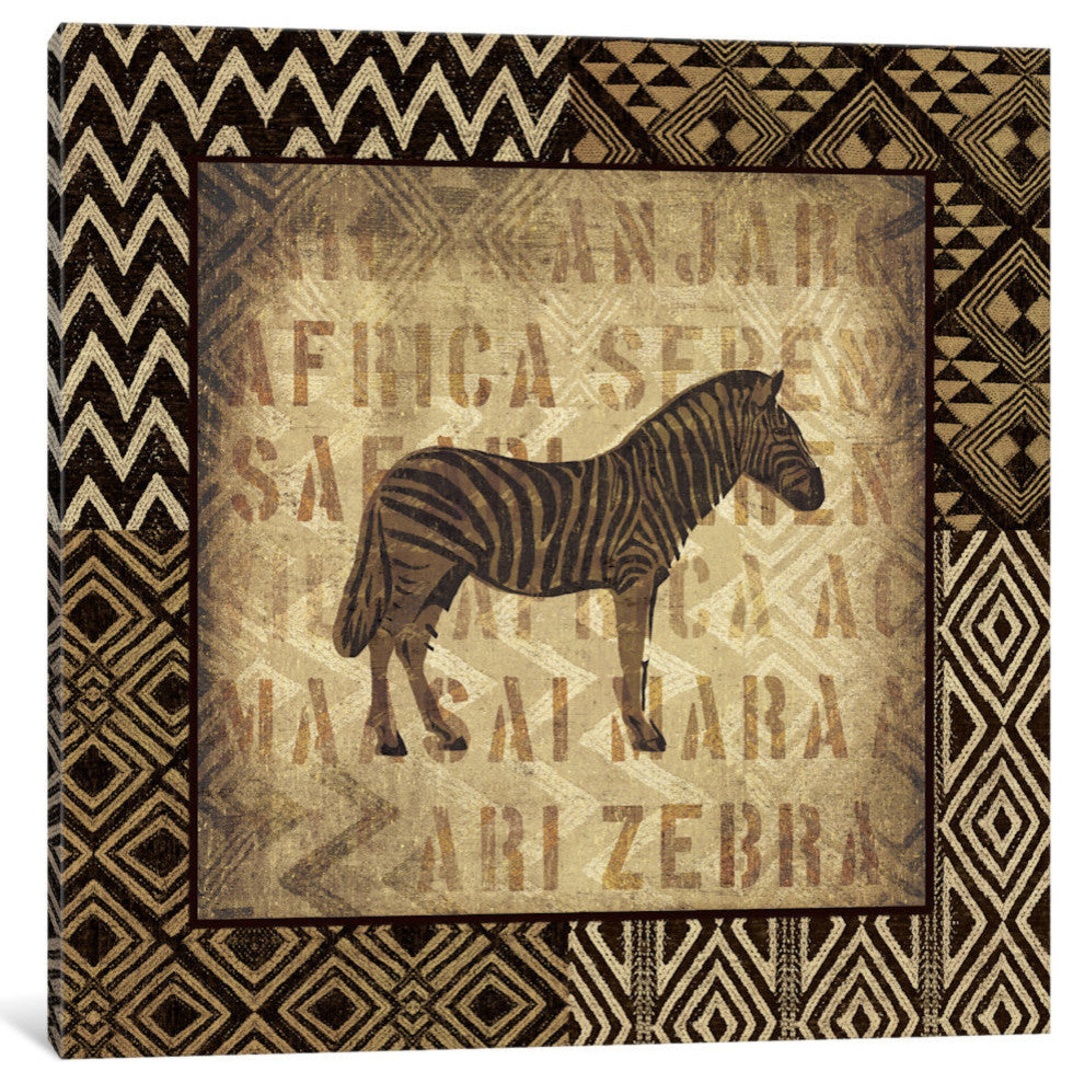 "African Wild Zebra" by Wild Apple Portfolio, 26x26x1.5