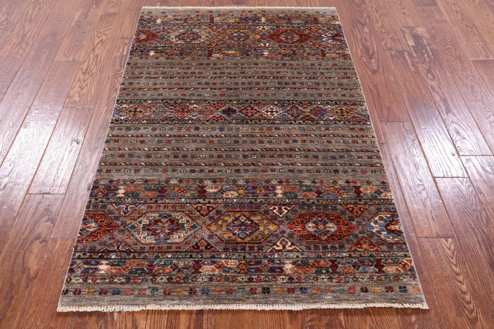Khorjin Super Kazak Hand Knotted Wool Rug 3' 5" X 5' 3" Q11070
