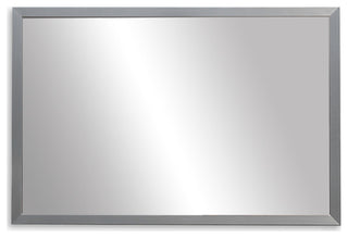 Ellis Framed Wall Mirror, Satin Nickel, 36"x54"