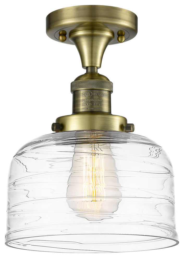 Innovations 517-1CH-AB-G713-LED 1-Light Semi-Flush Mount, Antique Brass
