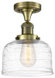 Innovations 517-1CH-AB-G713-LED 1-Light Semi-Flush Mount, Antique Brass