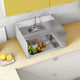 Costway Stainless Steel Hand Washing Sink NSF with Faucet and Side Splashes