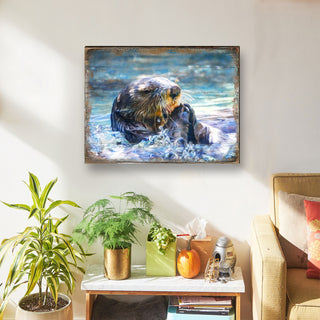 Otter Wooden Block, 36 X 24