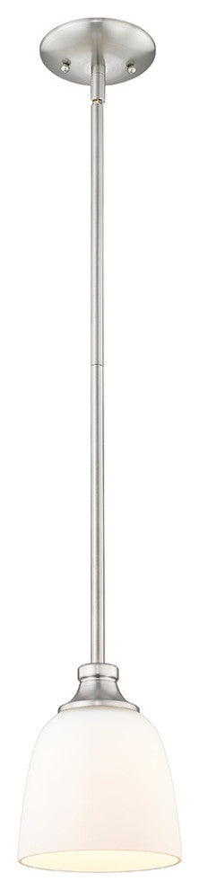 Alberta 1 Light 6" Brushed Nickel Mini-Pendant