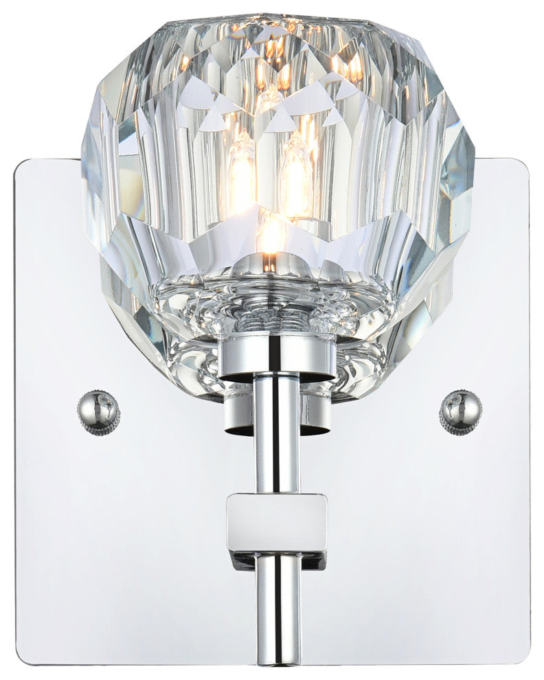 1 Light Wall Sconce, Chrome