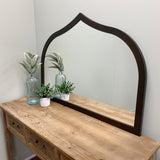 Verdon Framed Mantel Mirror, Teardrop Cathedral, 38.4"x27.4", Rubbed Bronze