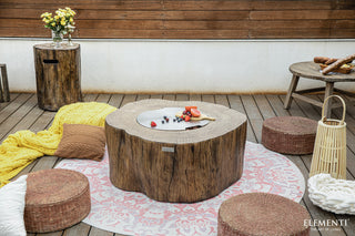 Manchester Redwood Concrete Natural Gas Fire Table by Elementi Fire
