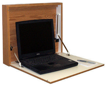 Wall Desk/Laptop Workstation, Mahogany, Mahogany