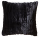 Faux Fur Throw Pillow 18"X18" With Insert, Black Striped Mink