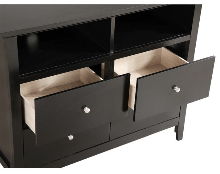 Shandon 4-Drawer Media Chest, Black