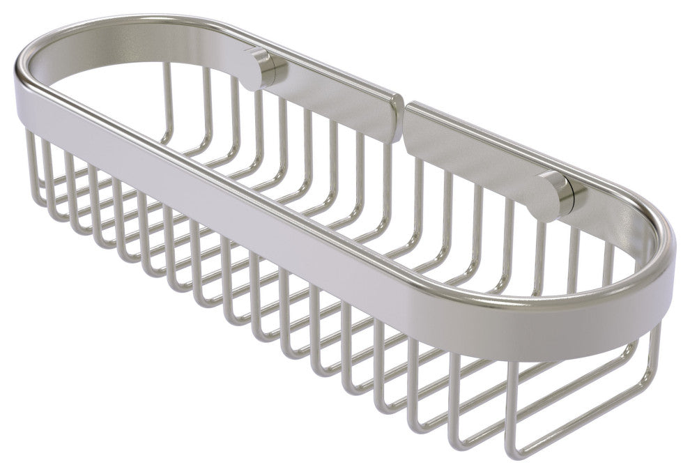 Oval Toiletry Wire Basket, Satin Nickel