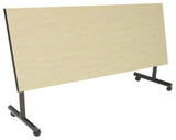 Kobe 72"x30" Flip Top Mobile Training Table, Maple
