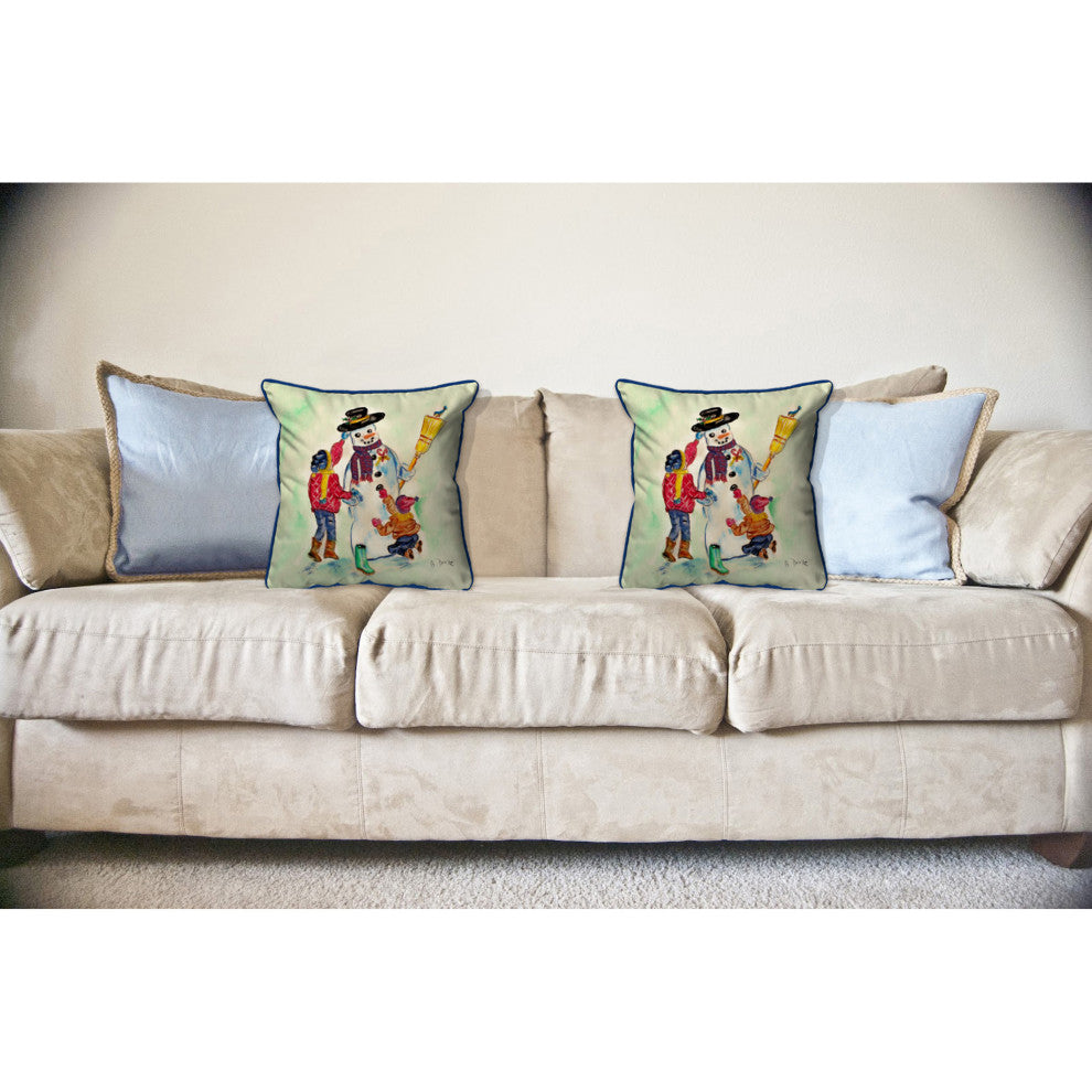 Snowman Large Indoor/Outdoor Pillow 18x18