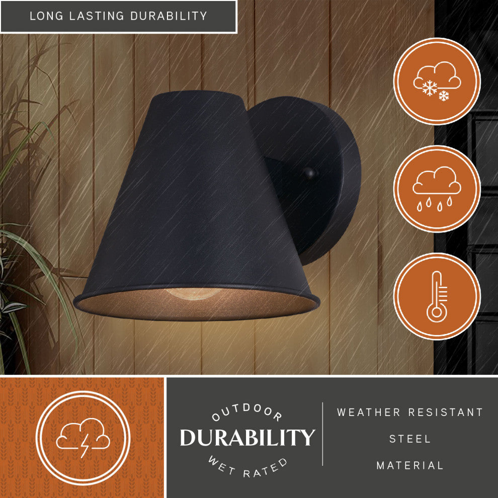 Smith 6.5" Outdoor Wall Light Textured Black