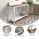 Charlotte Modern 2-Tier Farmhouse Console Accent Table, Brushed White Wash/Warm Oak