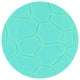 Bath Rug Memory Foam Mat 3D Pebble, Aqua Blue, Contour Rug 20"x20"