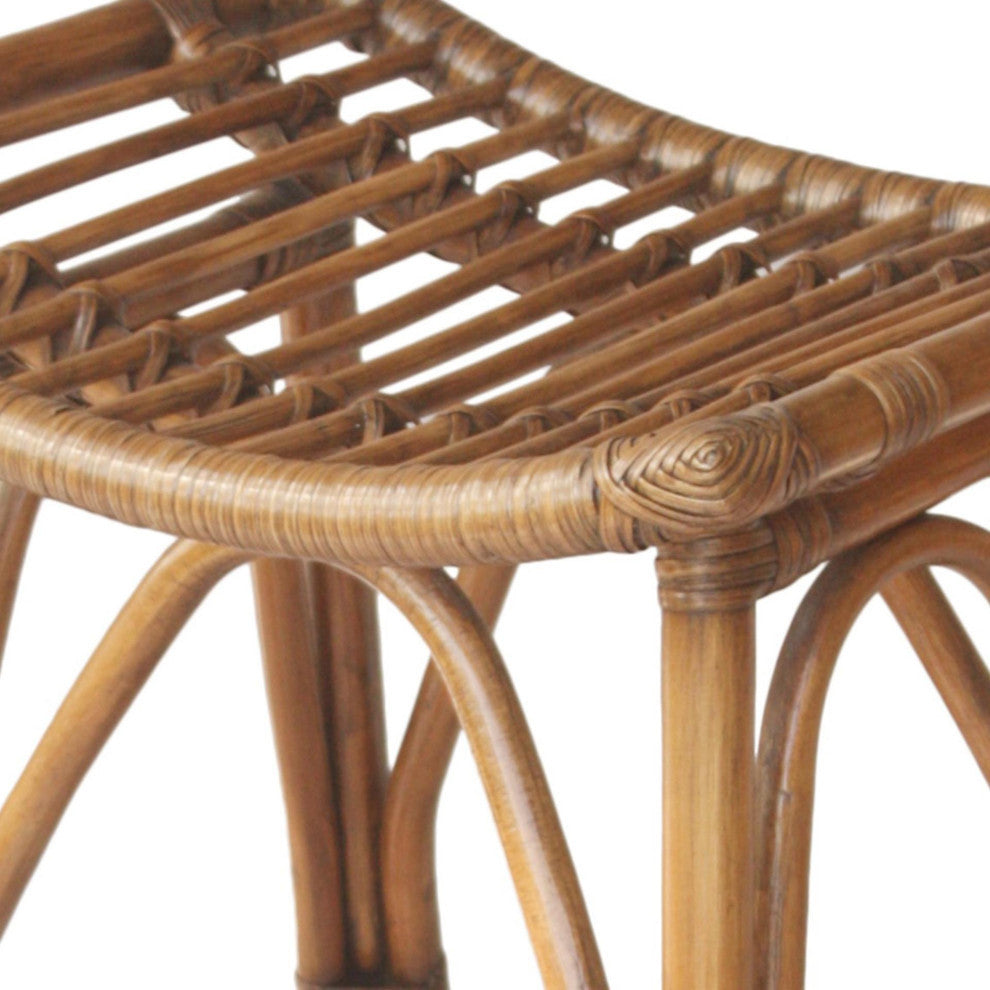 Imari Rattan Counter Stool, Canary Brown Black Washed