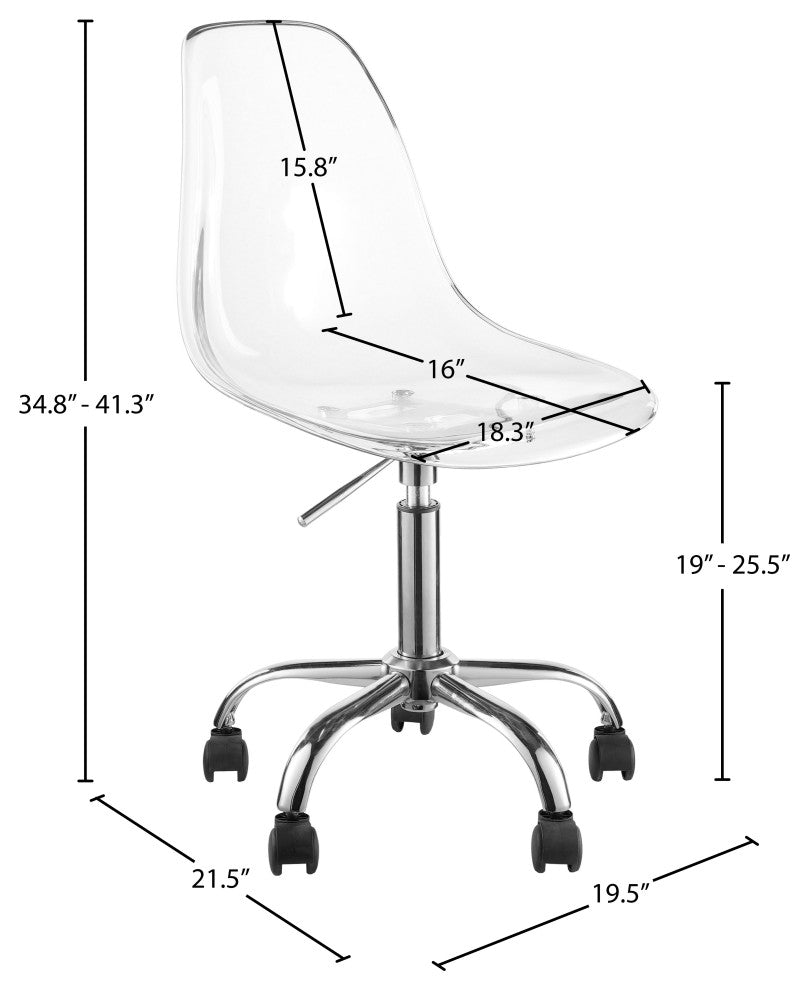 Clarion Office Chair, Chrome