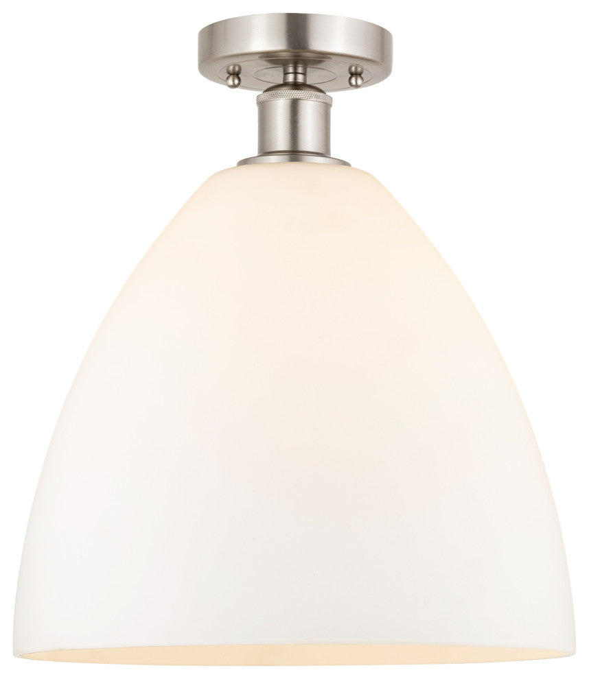 Innovations 616-1F-SN-GBD-121 1 Light Semi-Flush Mount, Brushed Satin Nickel