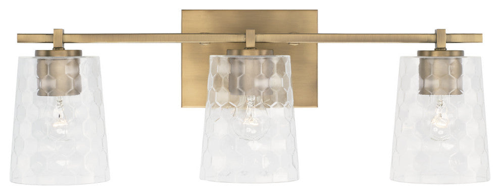 Capital Lighting 143531-517 3 Light 24"W Bathroom Vanity Light - Aged Brass