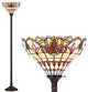 Davis Tiffany-Style 70" Torchiere Floor Lamp, Bronze