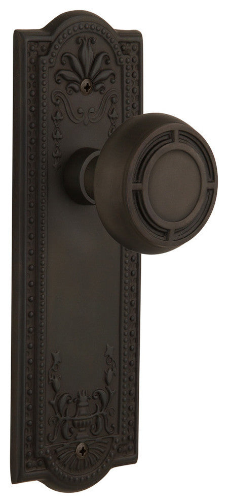 Meadows Plate Passage Mission Knob, Oil Rubbed Bronze