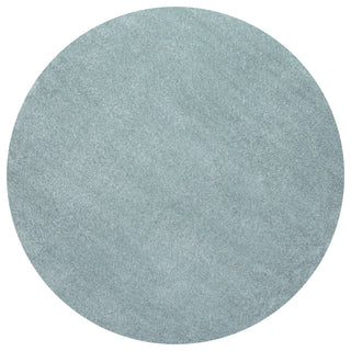 Haze Solid Low-Pile Light Blue 6' Round Area Rug