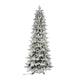 7.5' Prelit Flocked Tree, PE and PVC