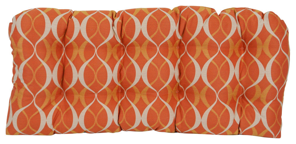 42"X19" U-Shaped Premium Outdoor Tufted Settee/Bench Cushion, Duo Mango