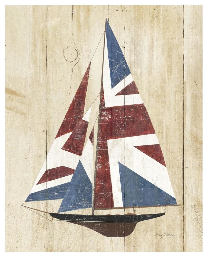 "British Flag Sailboat" Digital Paper Print by Avery Tillmon, 30"x37"